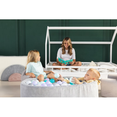 Piscina de espuma de pana seca con 200 bolas diámetro 90 cm